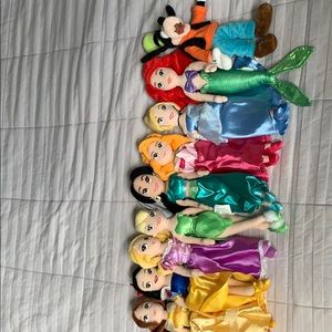 10” plush Disney dolls - set of 9
